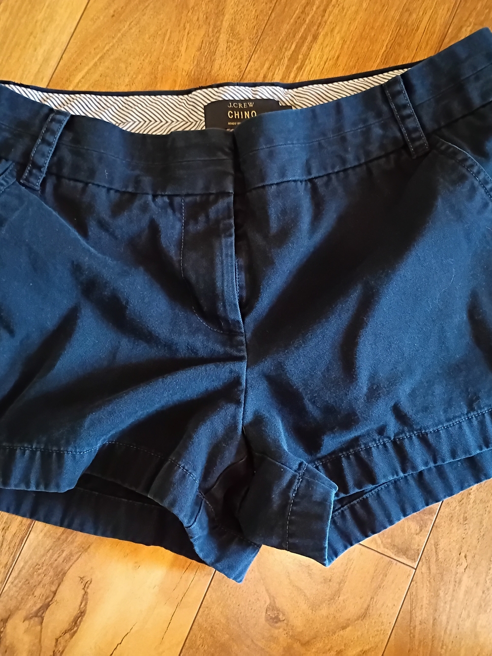 vintage J. Crew Navy Blue Chino Women's Shorts 8